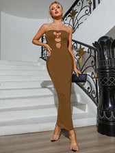 See Through Mesh Cut Out Tube Dress - View 10