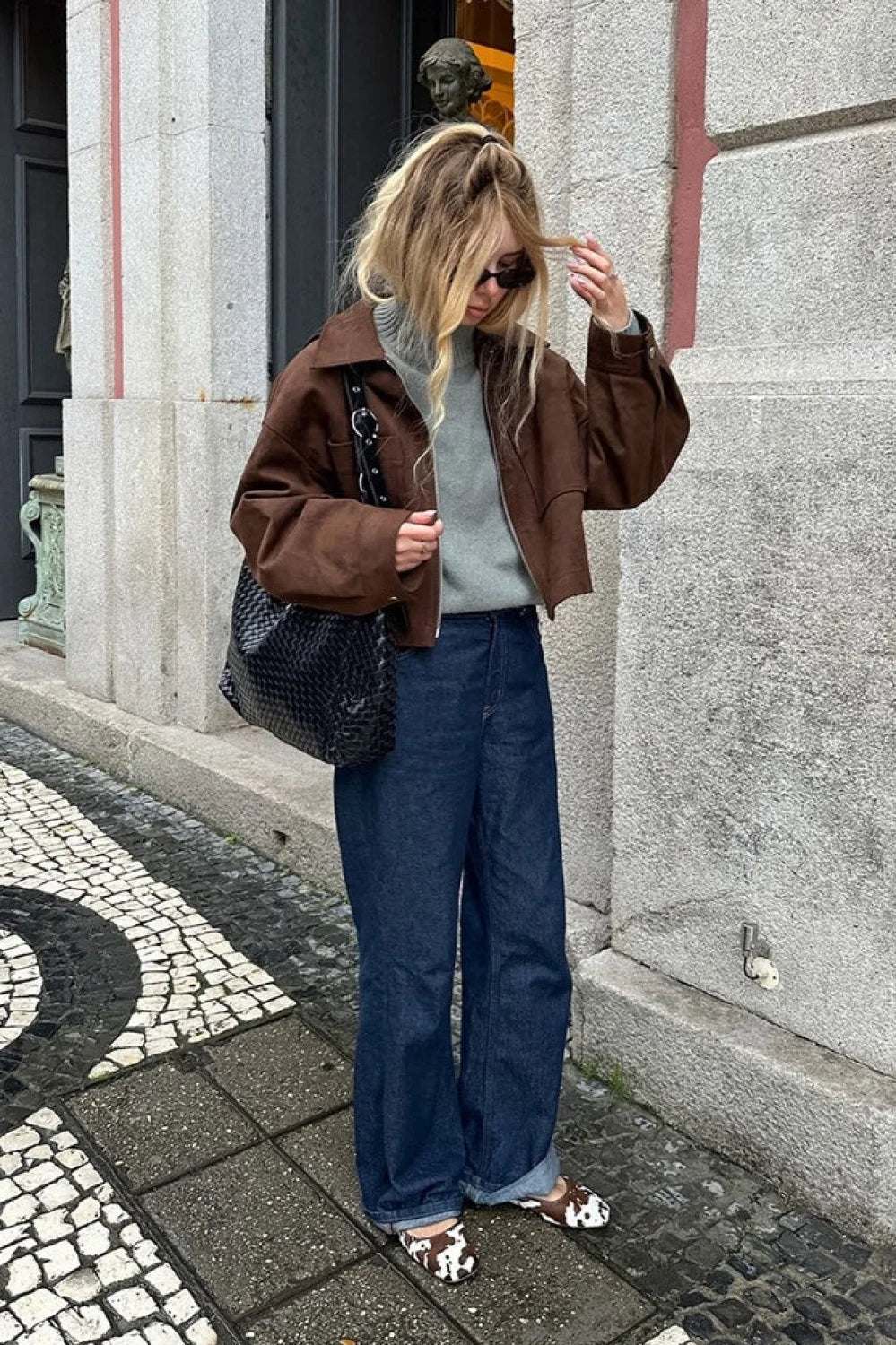 Brown Suede Oversized Vintage Jacket
