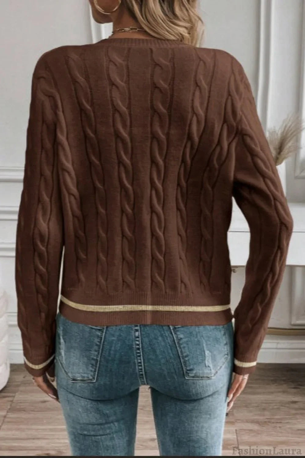 Brown Tweed Heavyweight Cardigan