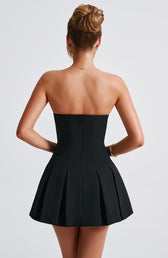 Strapless Pleated Fit and Flare Mini Dress 5