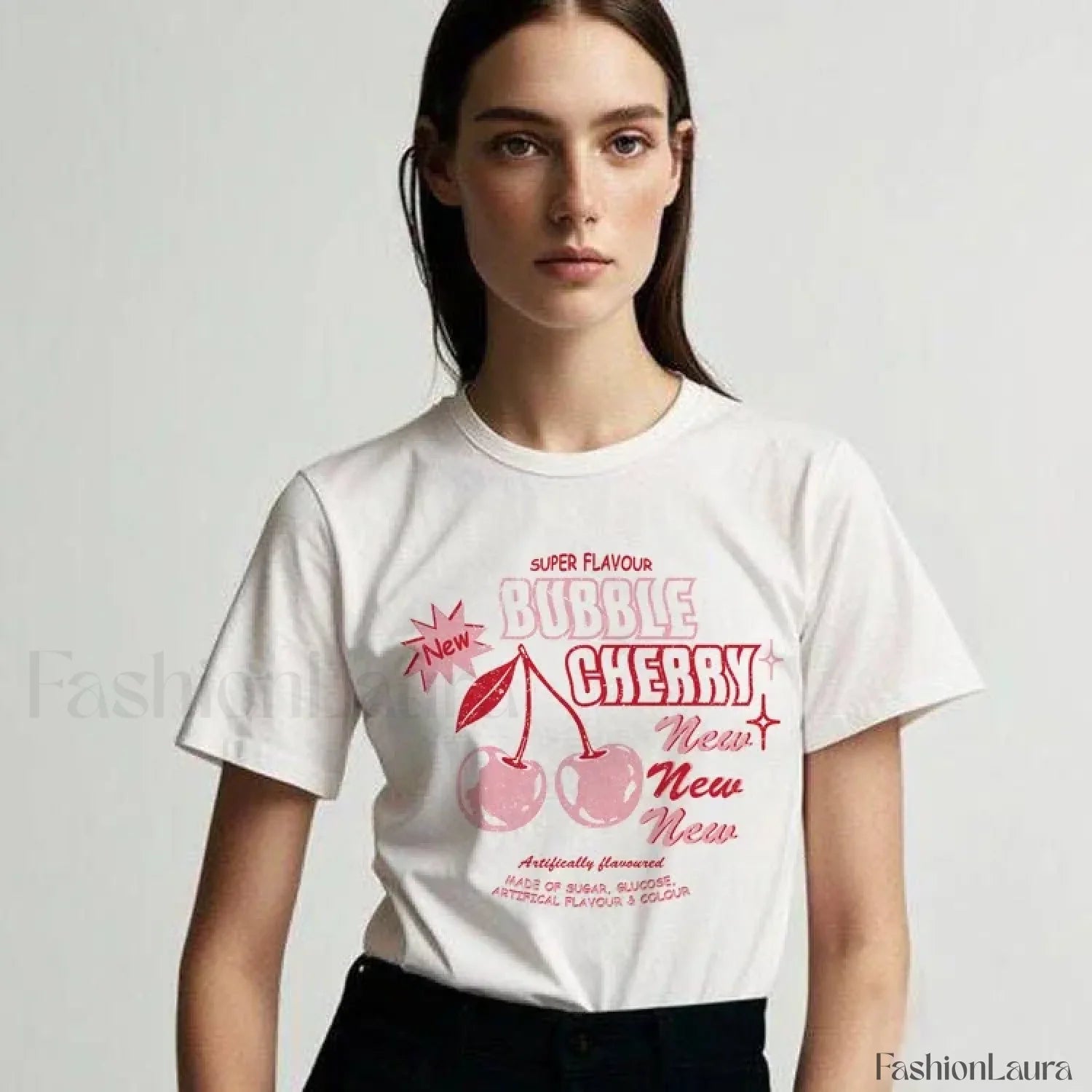 Bubble Cherry Cowgirl Western Alcohol Graphic T-Shirt