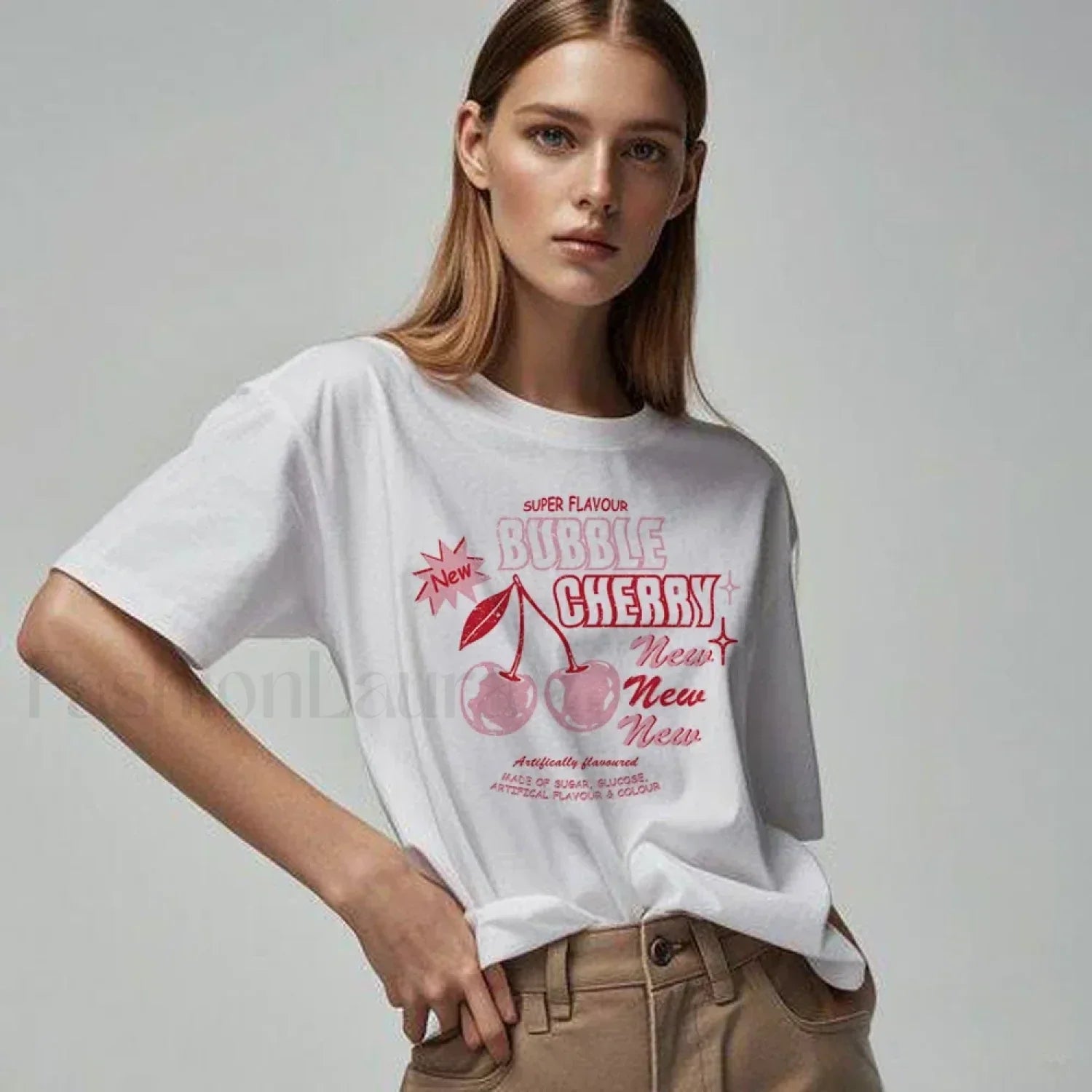 Bubble Cherry Cowgirl Western Alcohol Graphic T-Shirt