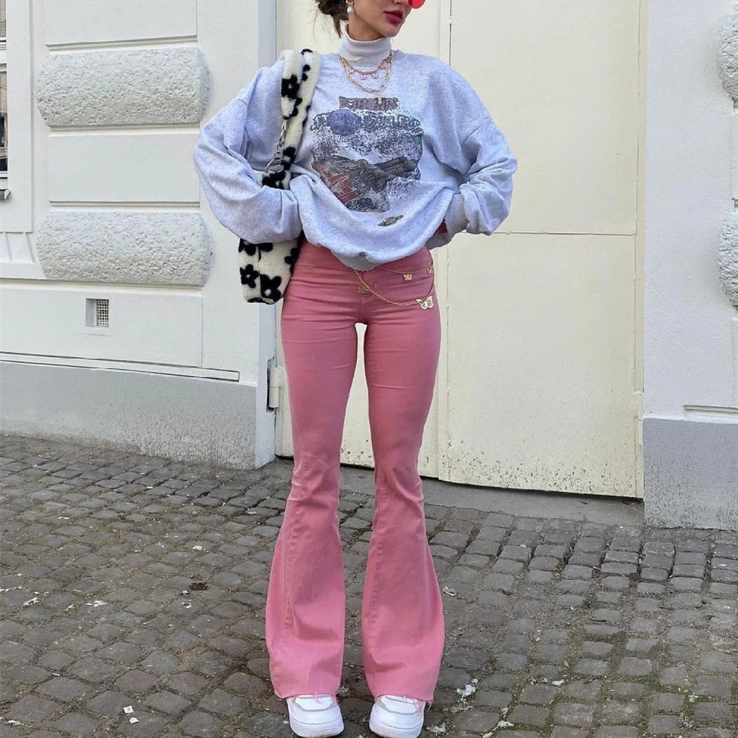 Bubble Gum Graceful Flare Leg Jeans