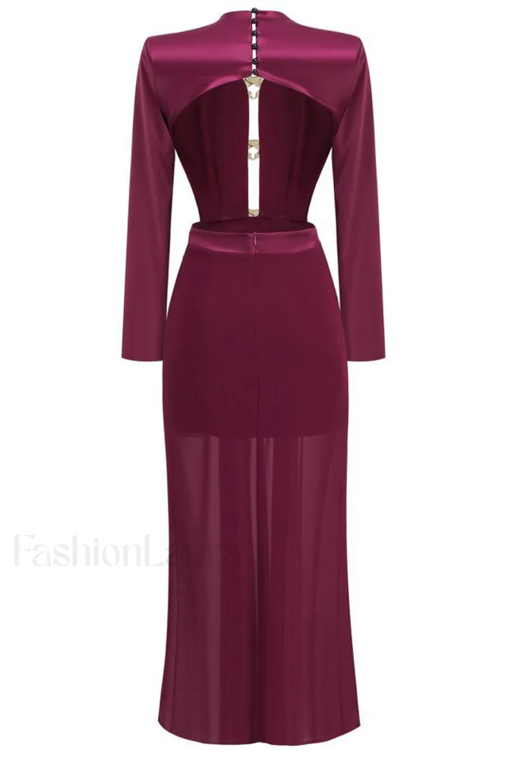 Buckle Detailed Stylish Draped Maxi Dress