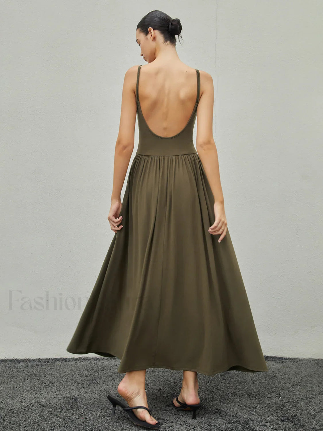 Bustier Corset Open Trendy Back Long Tank Dress