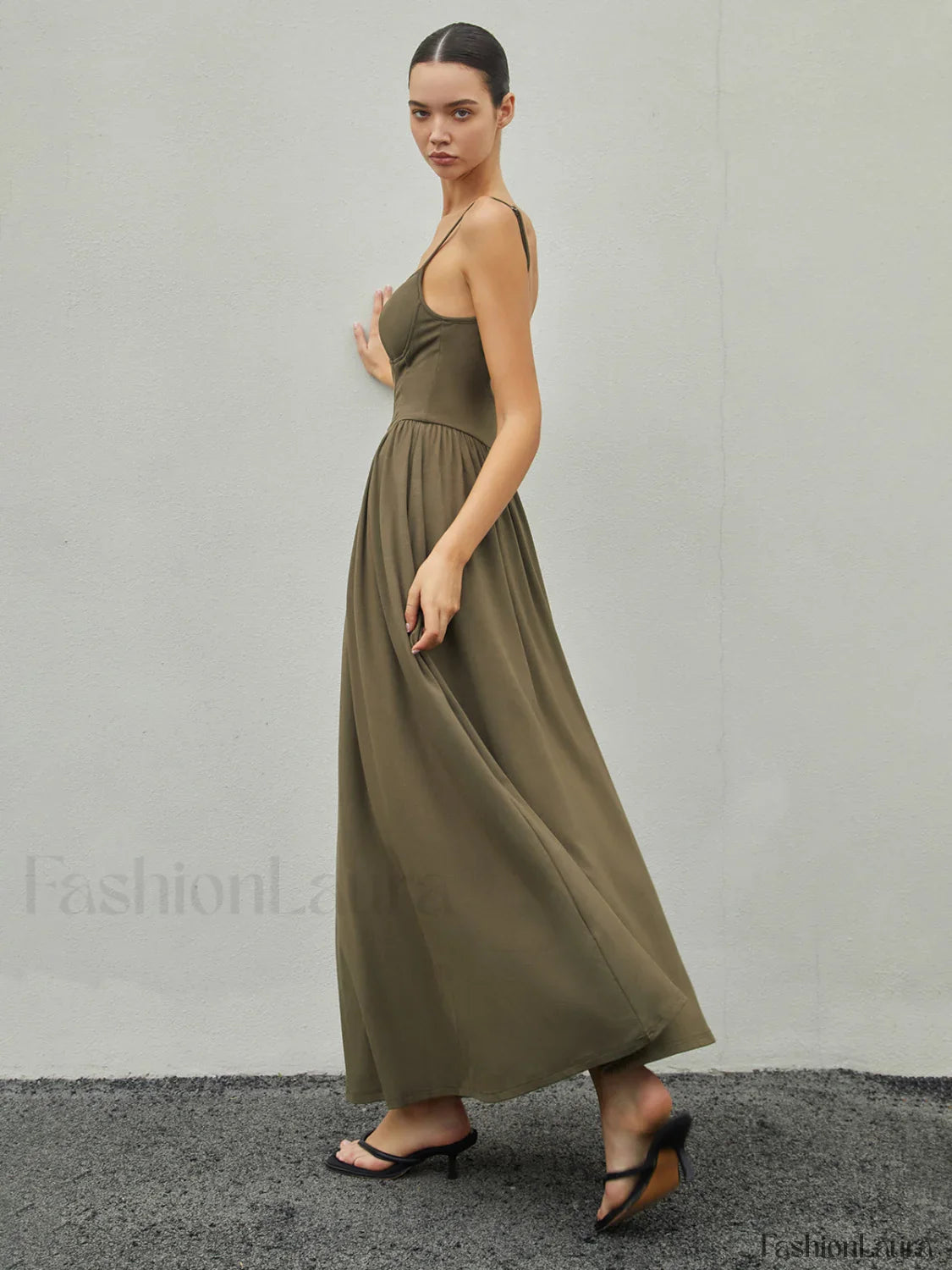 Bustier Corset Open Trendy Back Long Tank Dress