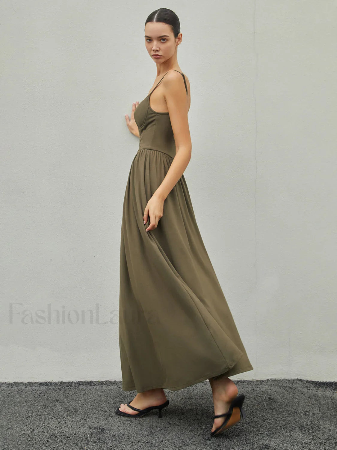 Bustier Corset Open Trendy Back Long Tank Dress