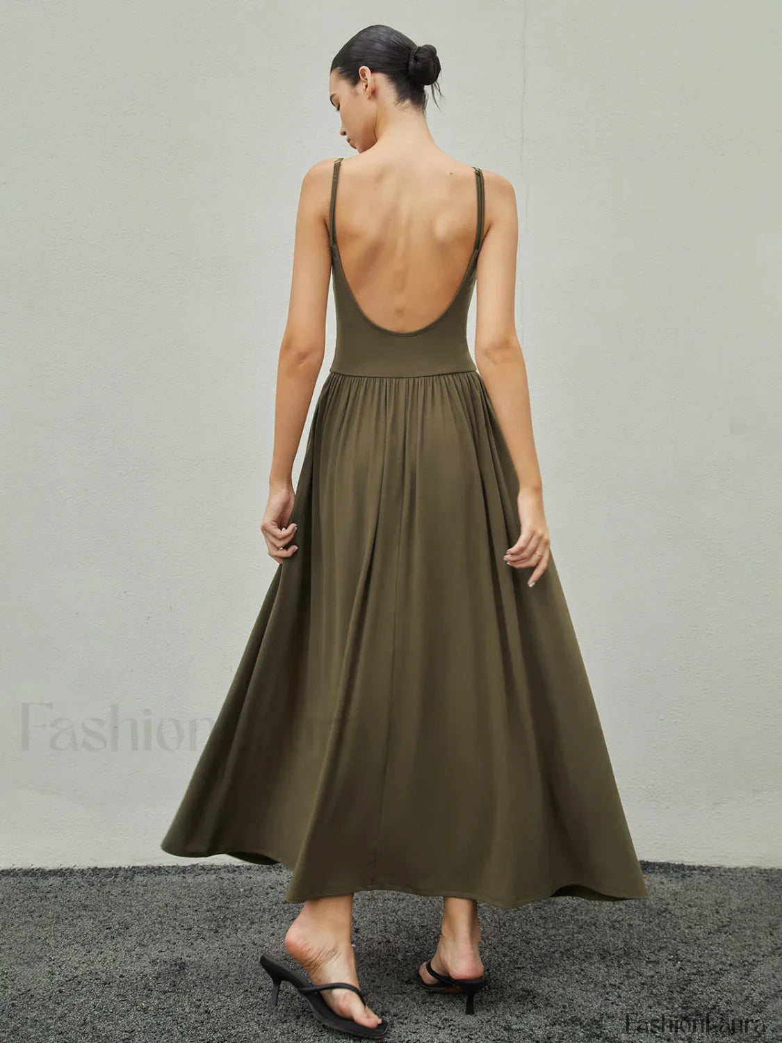 Bustier Corset Open Trendy Back Long Tank Dress