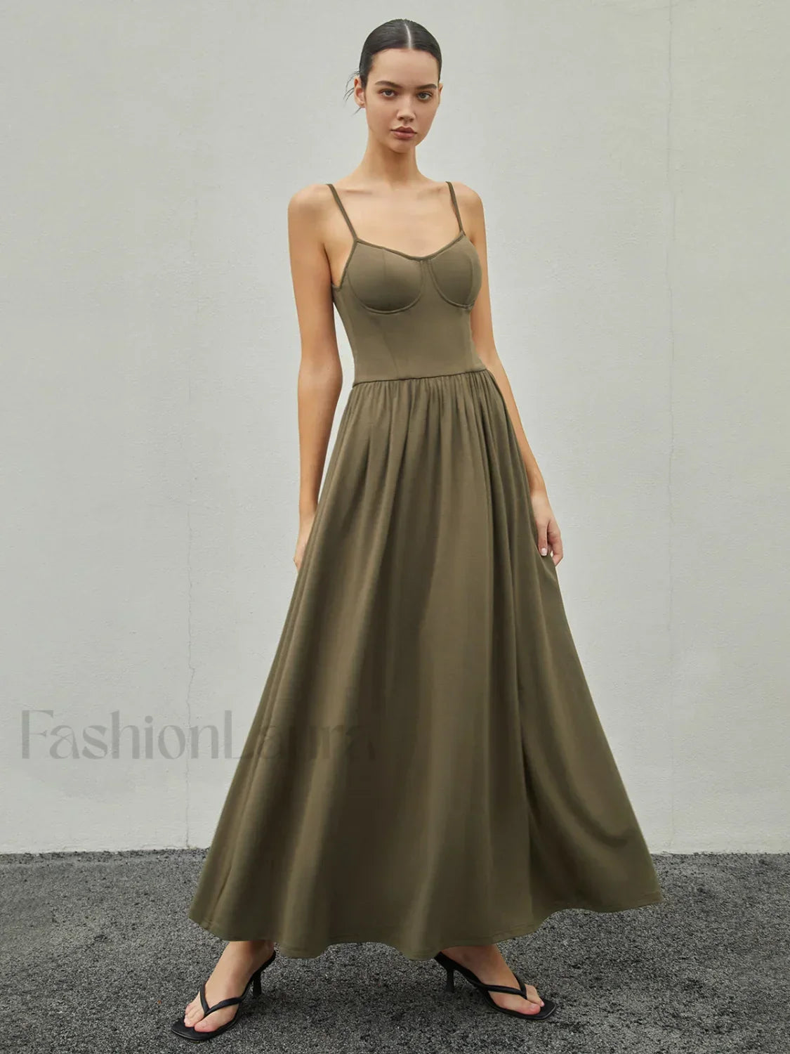 Bustier Corset Open Trendy Back Long Tank Dress