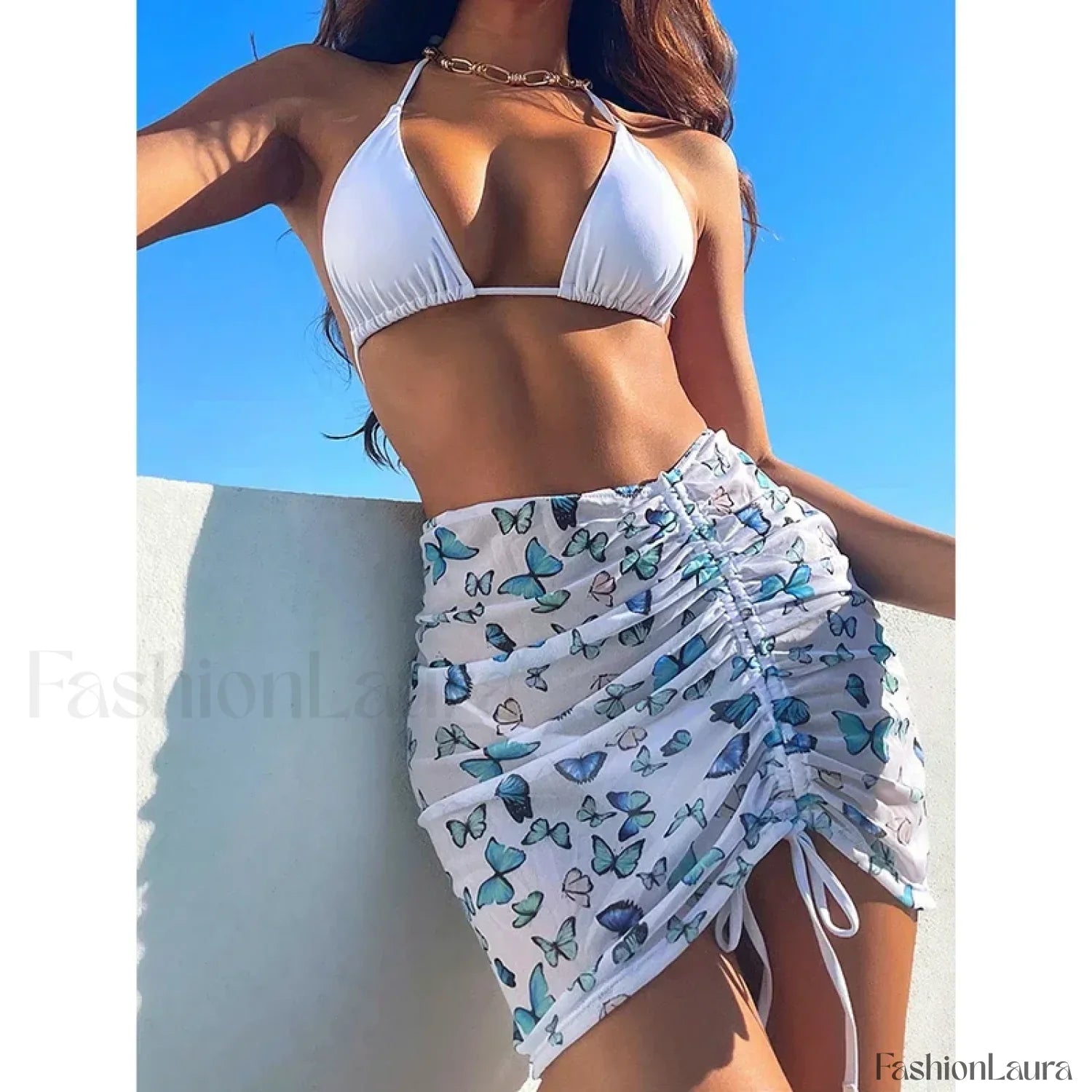 Butterfly Drawstring Three Piece Set