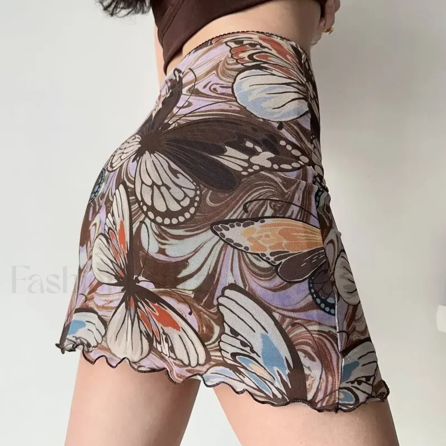Butterfly Print Korean Bodycon Skirt