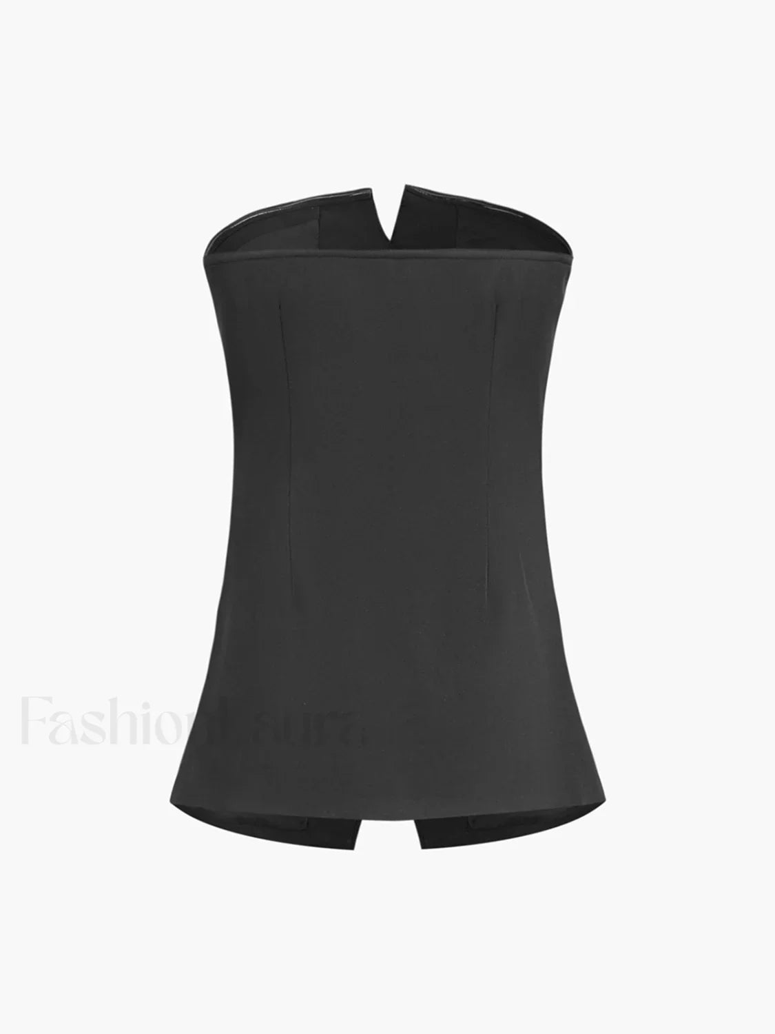 Button Down Graceful Tube Top