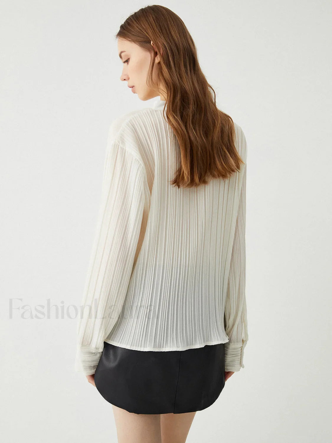 Button Up Graceful V-neck Shirt