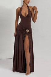 Weird Puss Halter Bandage Maxi Dress 3