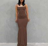 Satin Slip Backless Maxi Dress 3