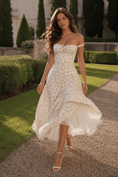 Sexy Slim Waist Swing Spaghetti Strap Floral Dress