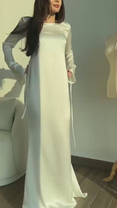 Aurora - Satin Long Sleeve Maxi Dress 11