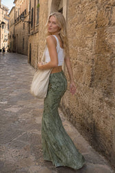 Retro Printed Chic Slim Long Skirt