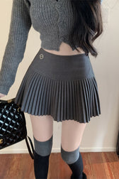 Tweed High Waist A line Mini Skirt
