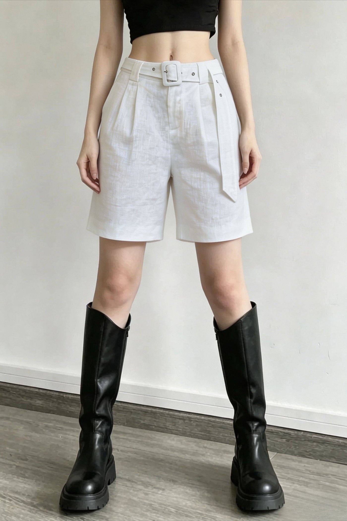 Linen Relaxed Belted Pants