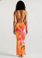 Boho Print Tie Waist Vacation Skirt