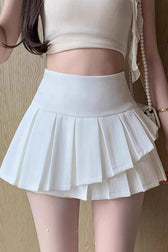 High Waist A Line Pleated Skirt