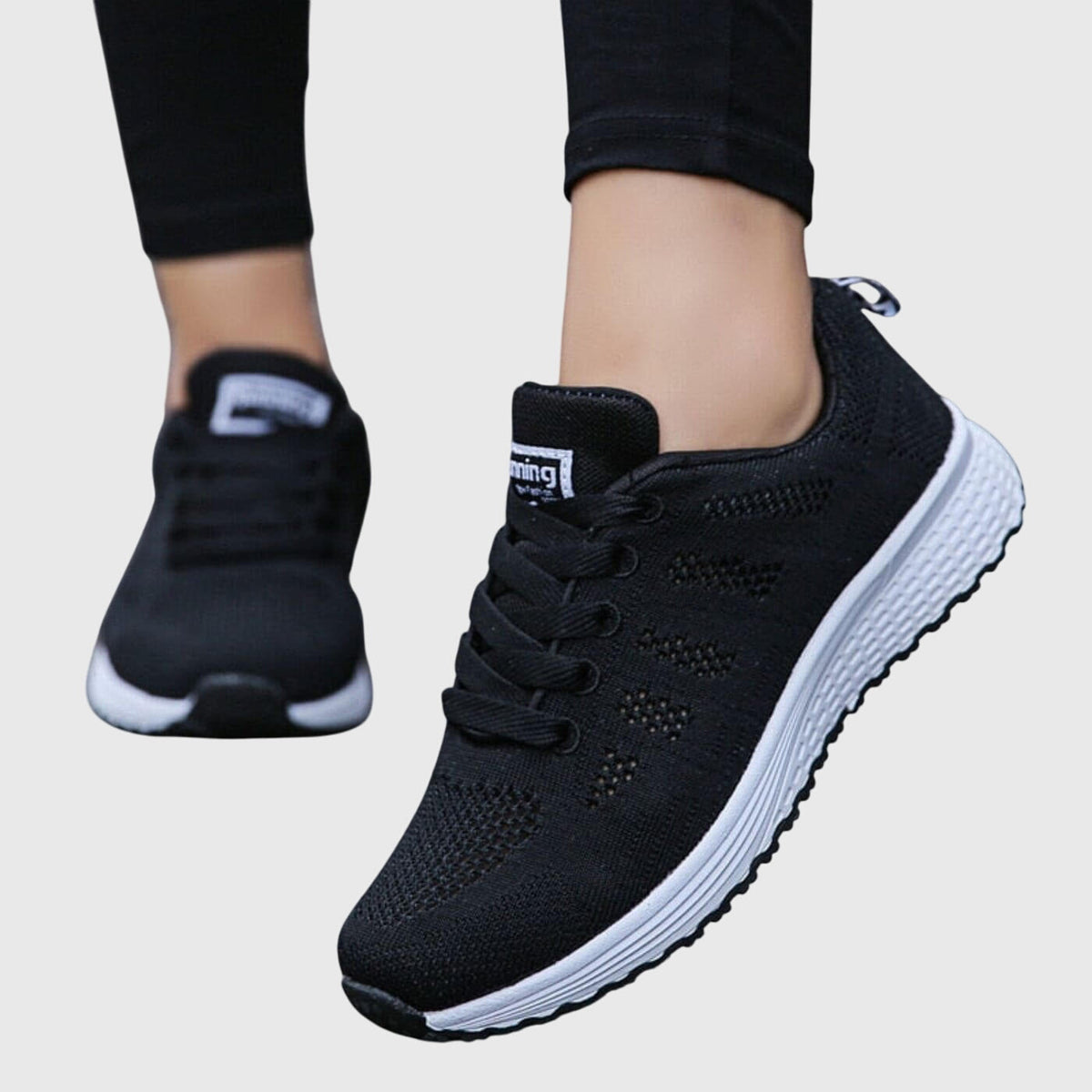 Lace Up Mesh Low Top Running Sneakers