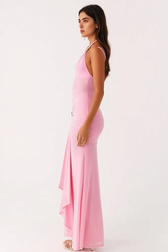 Deep V Halter Backless Sash Bodycon Party Dress