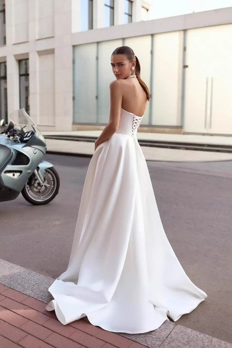 Strapless Maxi Prom Dress