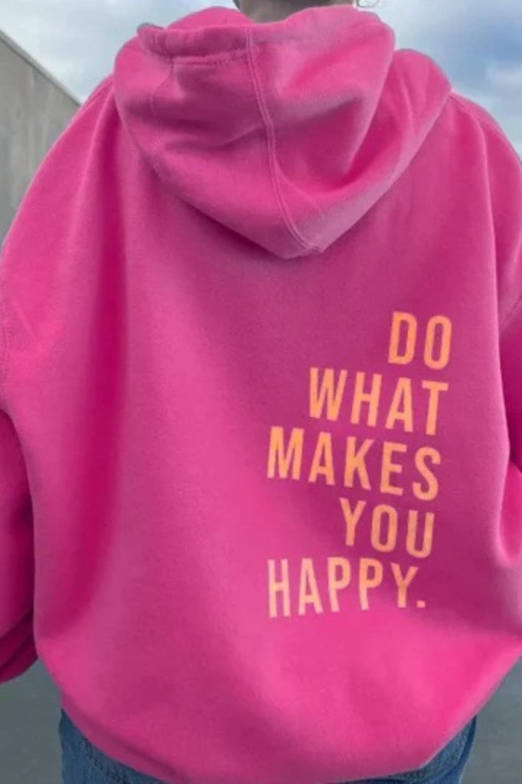 Drop Shoulder Oversized Print Hoodie