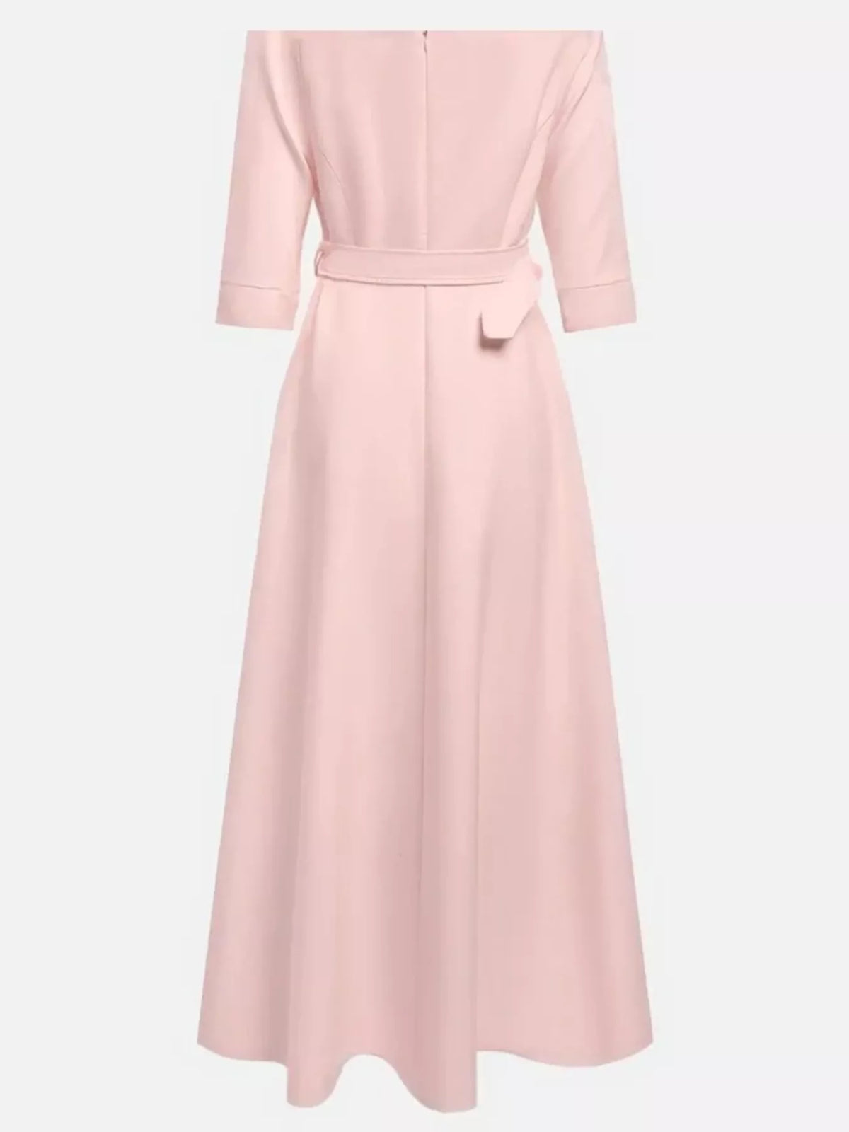 Off Shoulder Half Sleeve Belted A-Line Maxi Dress 12