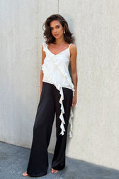 Ruffle Trim V-Neck Cami Top