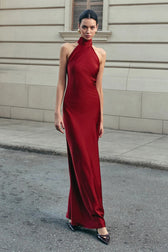 Backless Halter-Neck Dress