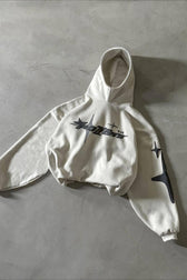 Star Letter Graphic Print Hoodie