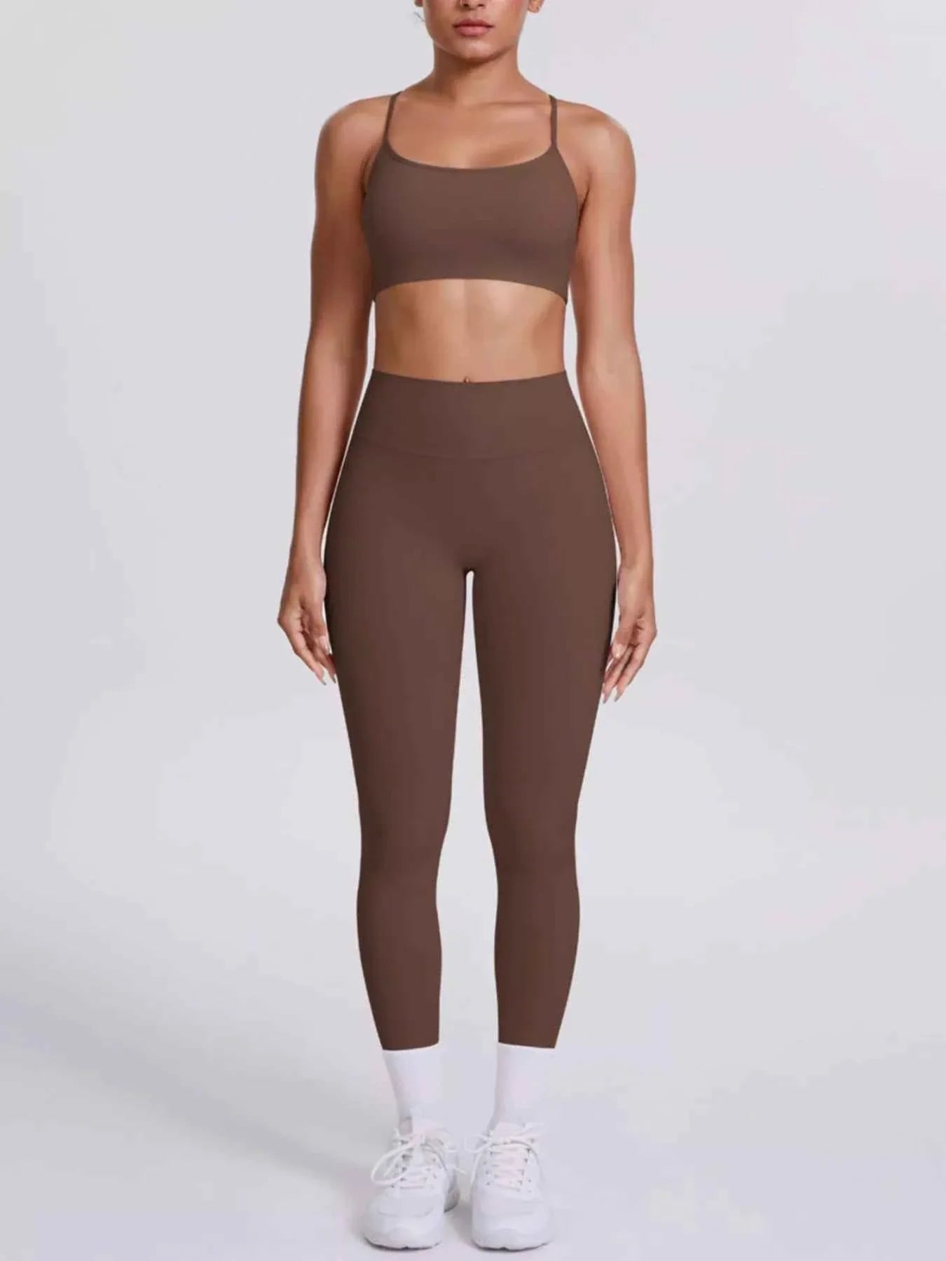 Criss-Cross Back Cami and Leggings Active Set