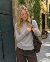Mohair Round Neck Knit Top
