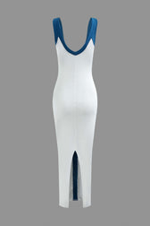 Ribbed Knit Scoop Neck Sleeveless Bodycon Maxi Dress 3