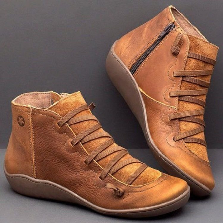 Premium Orthopedic Lace-Up Ankle Boots