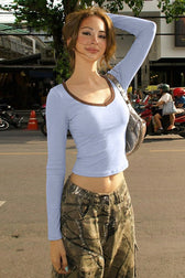 Deep V-Neck Crop Top