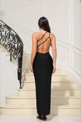 Handmade Crystal Backless Formal Dress 4