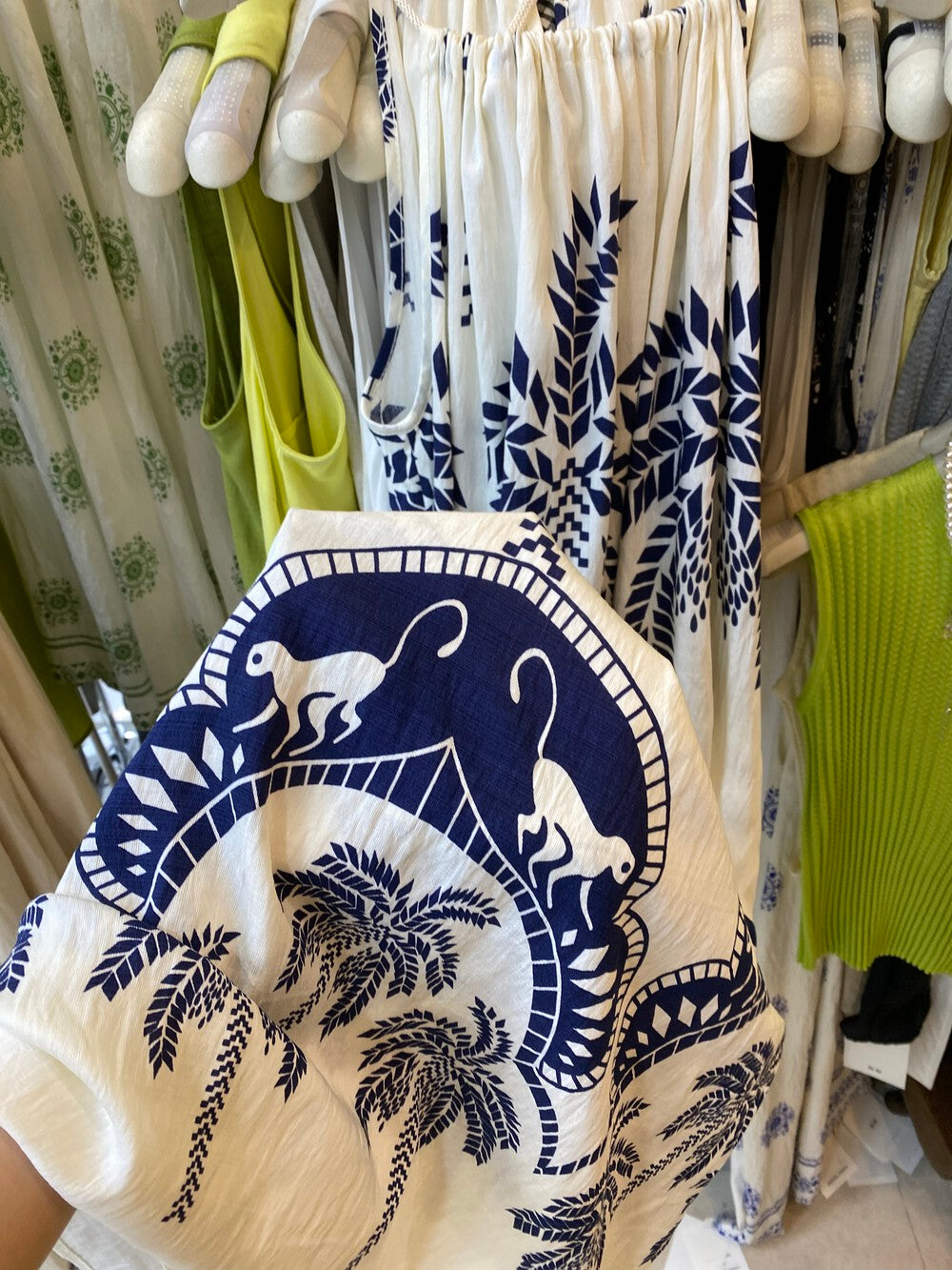 Tropical Palm Print Halter Neck Maxi Dress 5