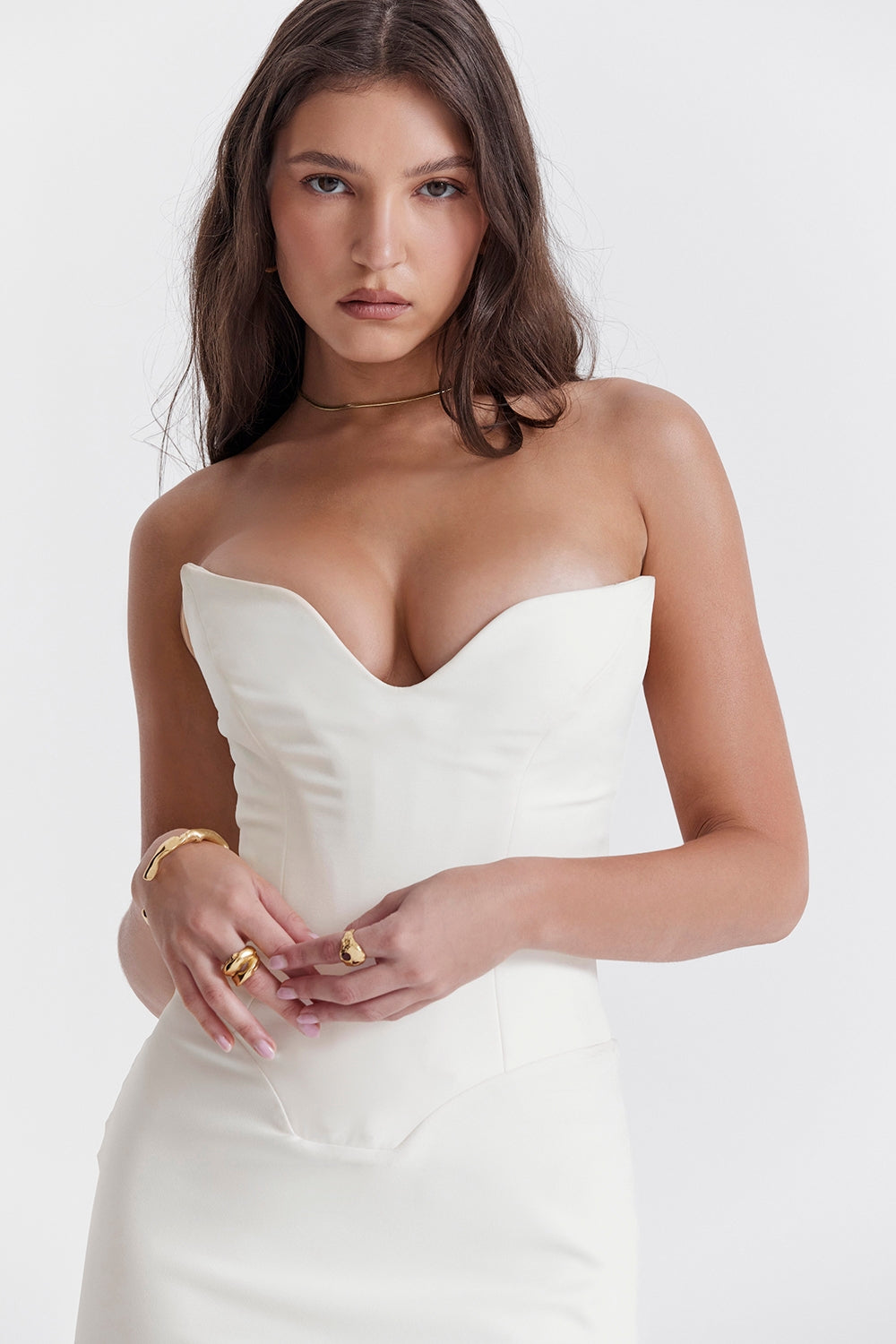 Strapless Sweetheart Corset Bodice Mermaid Maxi Dress 6