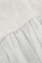 Sheer Ruched Split Cami Maxi Lace Dress 11