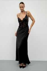 Chic Lace Backless Slip Dress 3