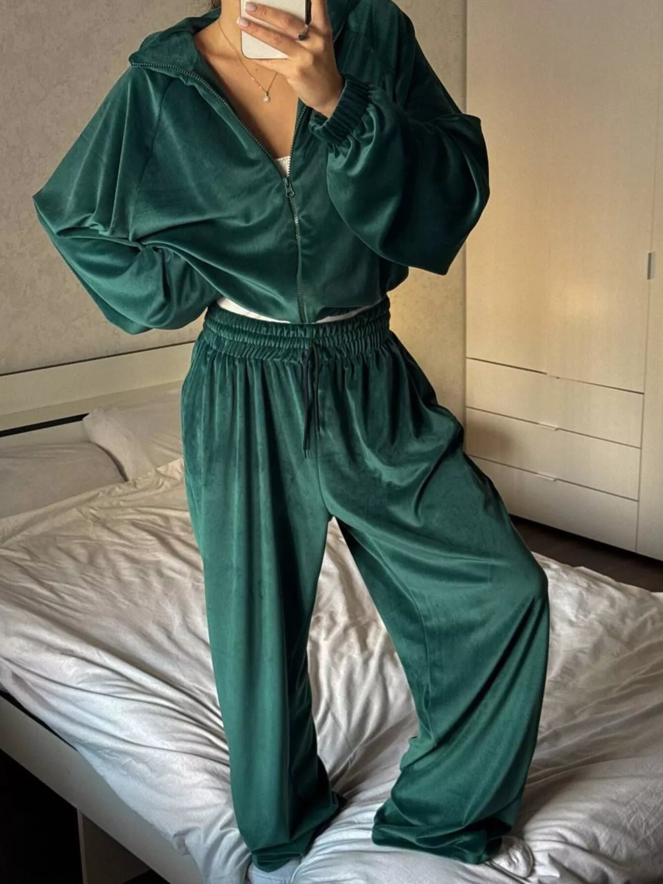 Zip-Up Hoodie and Joggers Set