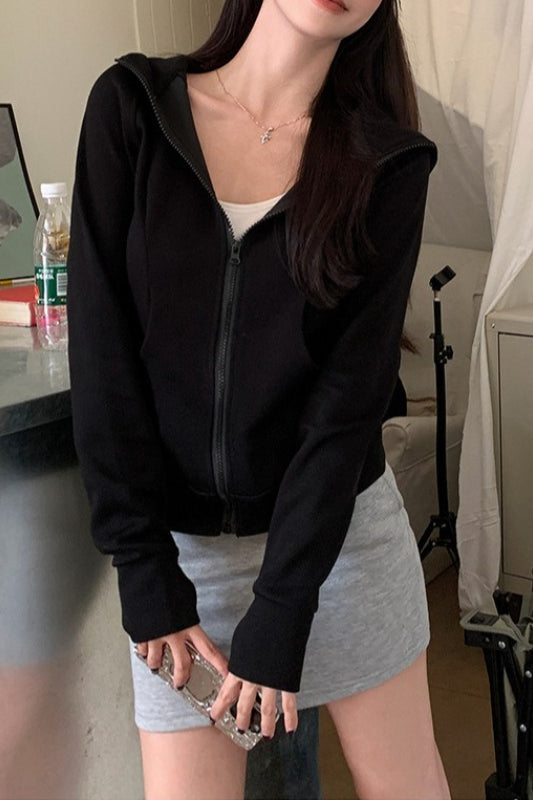 Korean Fitted Performance Print Hoodie