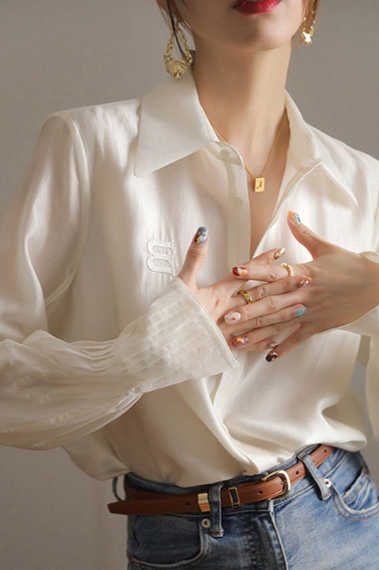 Retro Romantic Elegant Long Sleeve Top