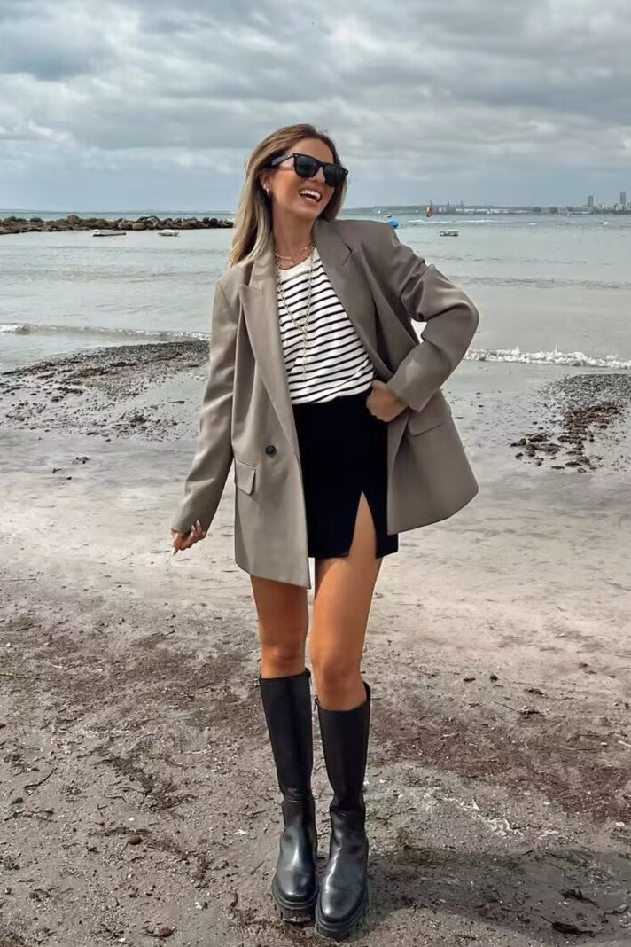 Modern Tailored Workwear Chic Blazer