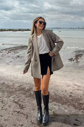 Modern Tailored Workwear Chic Blazer