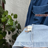 Denim Sleeveless Drawstring Waist Pocket Midi Dress 8